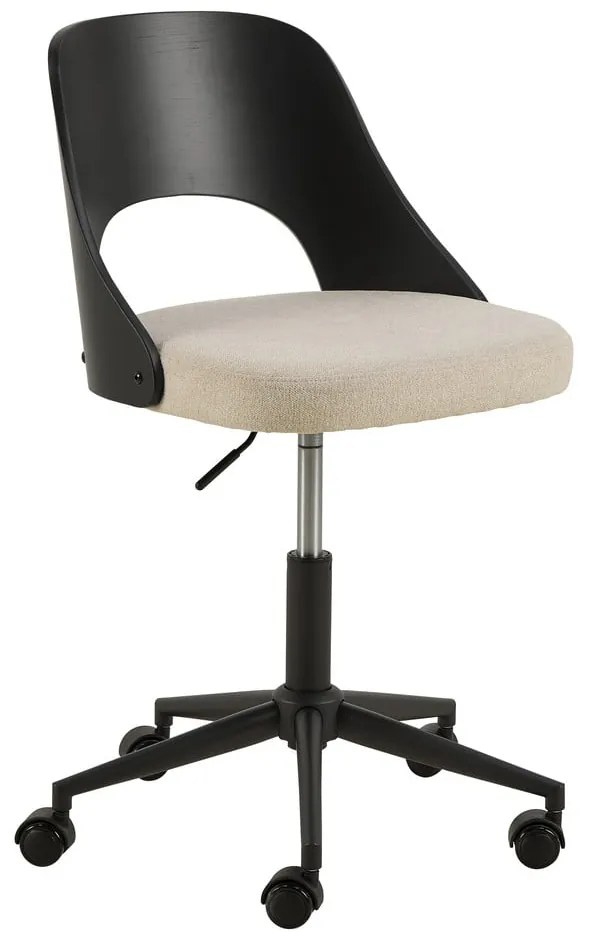 Čierna/béžová kancelárska stolička Lucy – Actona