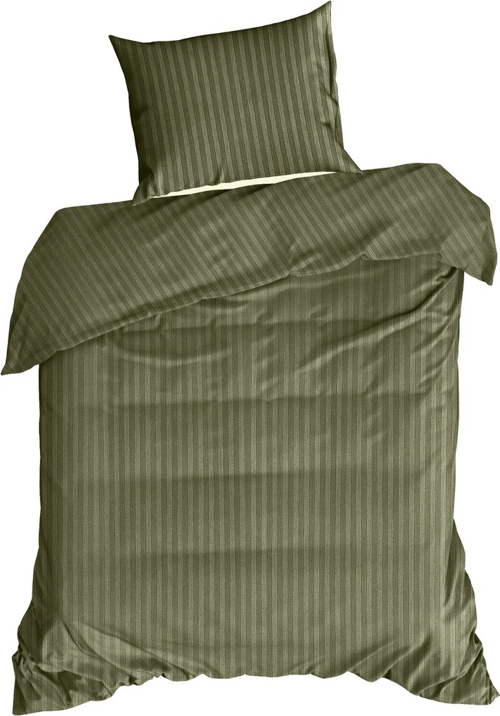 SATÉNOVÉ OBLIEČKY VERA 140X220 CM, 1 KS 70X80 CM OLIVOVÉ