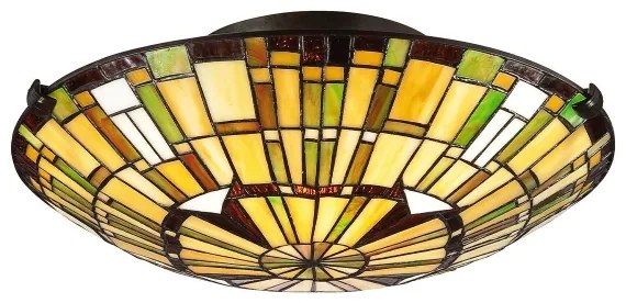 Quoizel QZ-REED-F-VB - Stropné svietidlo Tiffany REED 2xE27/60W/230V Ø 42 cm