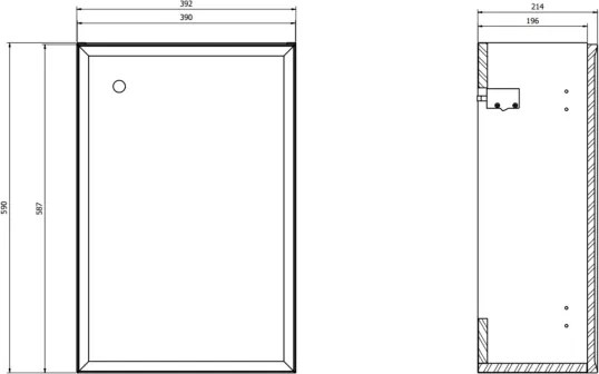 Cersanit S801-569 - Závesná kúpeľňová skrinka s umývadlom MILLE 40x22 cm čierna