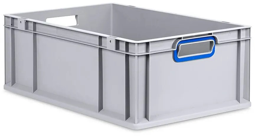 Sada 4 kusov - Eurobox Next Gen 2.0 - Stohovateľná nádoba s otvorenými rukoväťami - Modrá - 600 x 400 x 220 mm