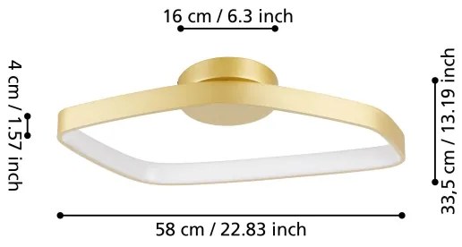 Eglo 900916 - LED Stmievateľné stropné svietidlo VALLEROSA LED/25,2W/230V