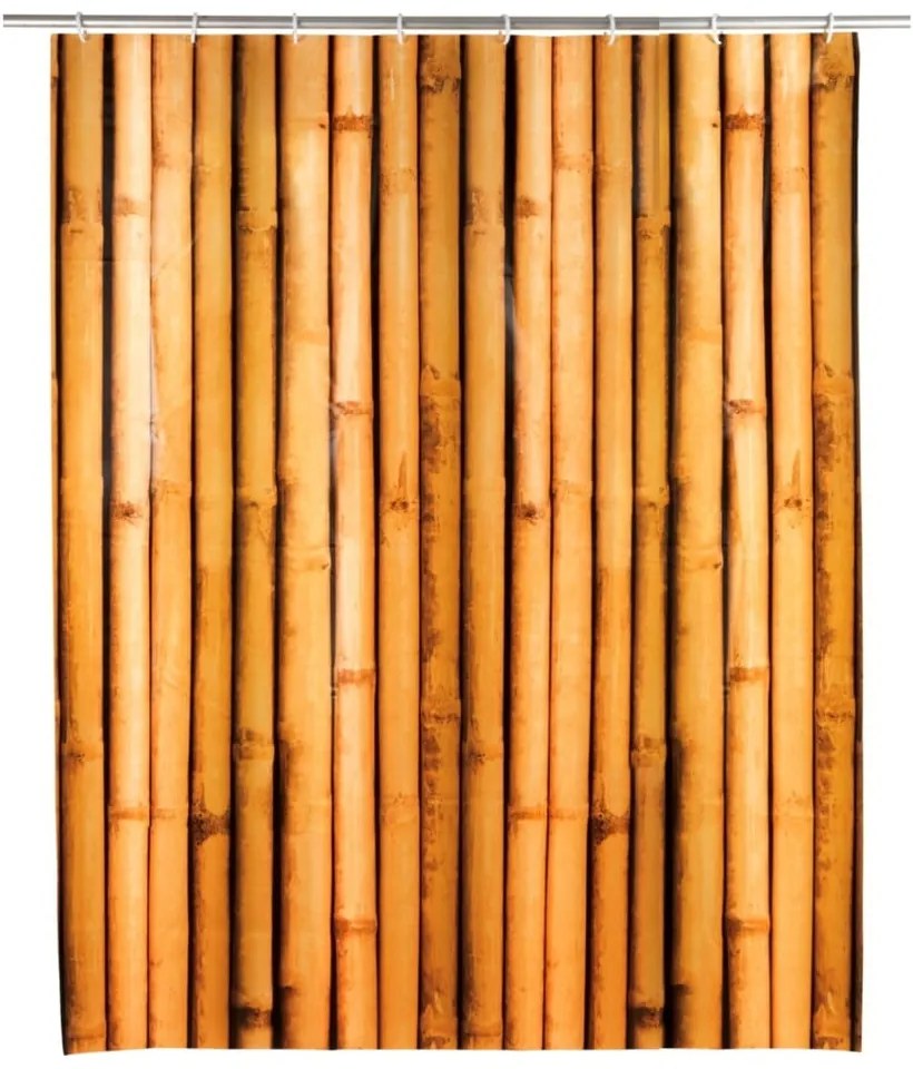 Oranžový sprchový záves Wenko Babusa