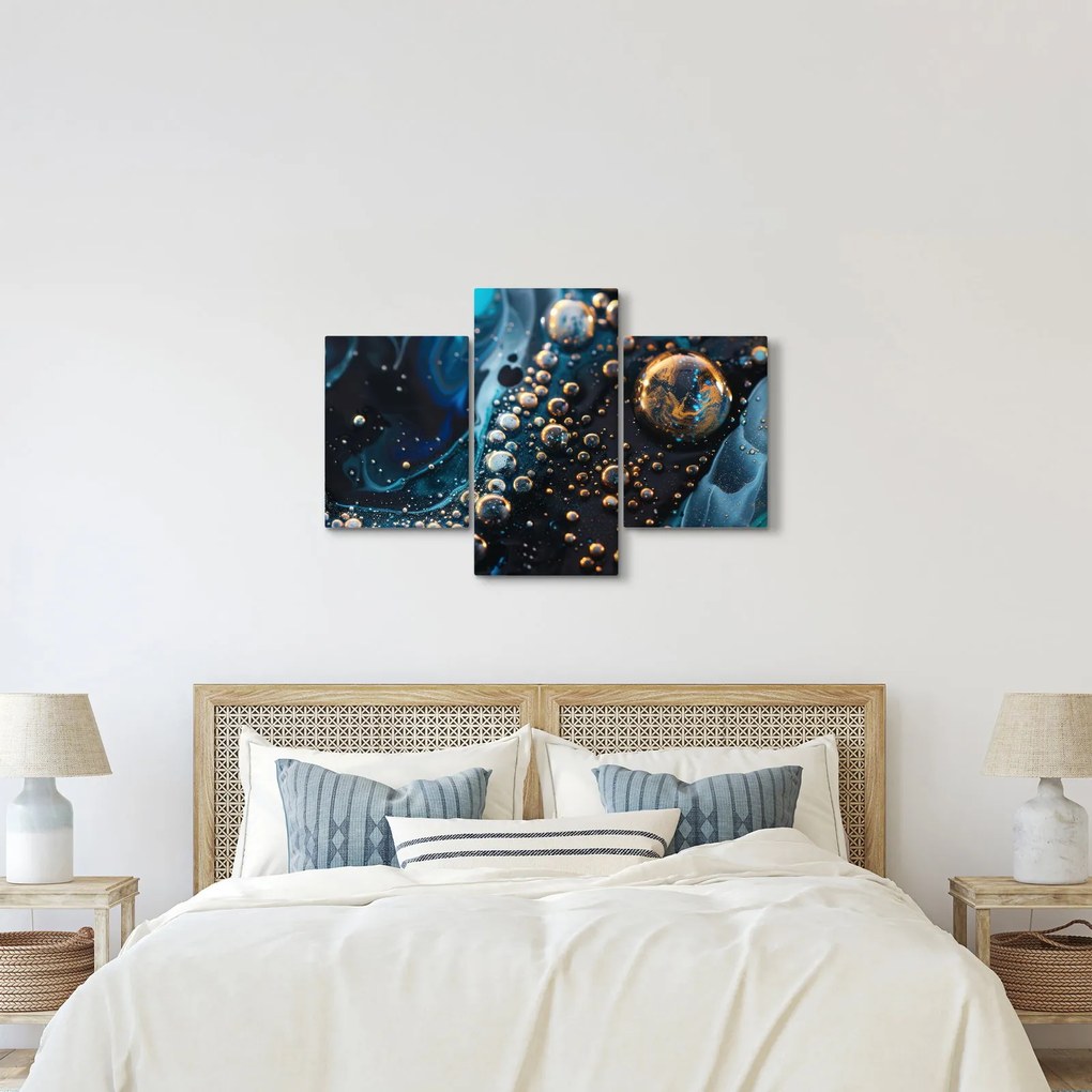 Obraz - Atramentové kvapky (90x60 cm)
