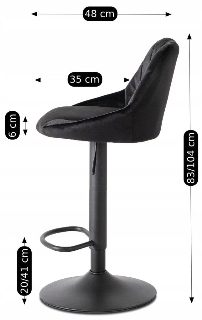 PROXIMA.store - Barová stolička EDA FARBA: tmavosivá
