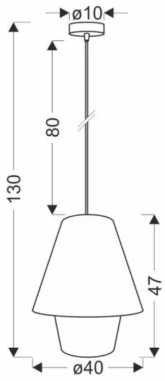 Závesný luster na lane AFRICA 1xE27/40W/230V pr. 40 cm hnedá/krémová