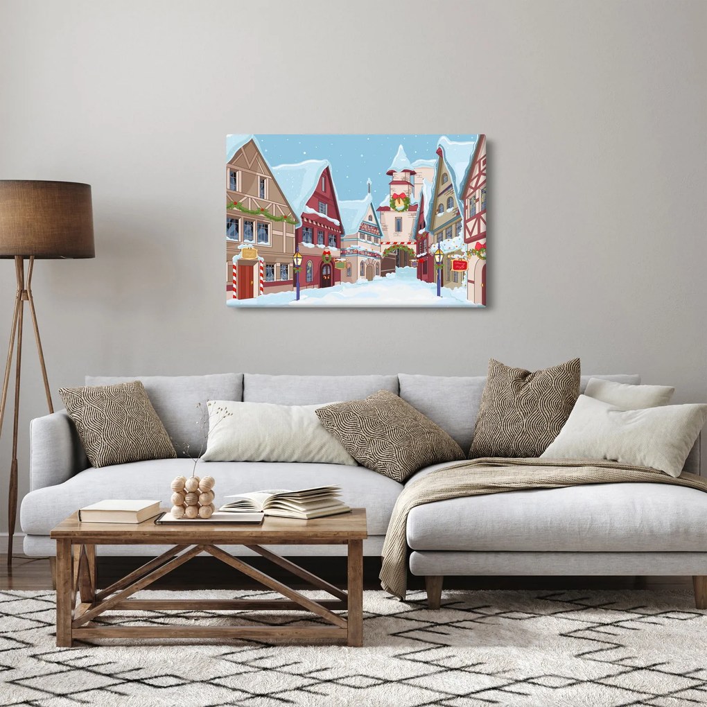 Obraz - Zimná ulička (90x60 cm)
