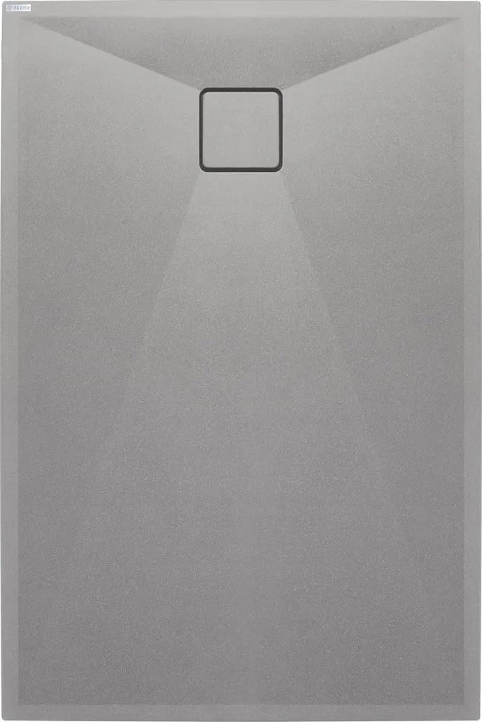 Deante Obdĺžniková sprchová vanička Correo 100x90 cm, granit, sivá metalic - KQR S45B
