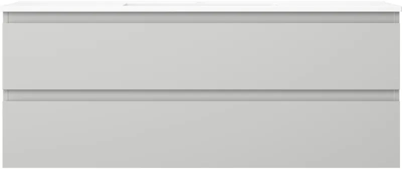 Mexen Orio, kúpeľňová skrinka 120 cm s umývadlom Otis, 2 zásuvky, šedá matná/biela matná, 91A10-12047-2-BFF62-W18M01