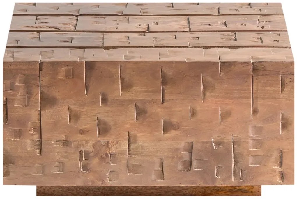 furniture-nabytek.cz - Masívny konferenčný stolík Otara z mangového dreva, lakovaný, hnedý – 70×70×35 cm