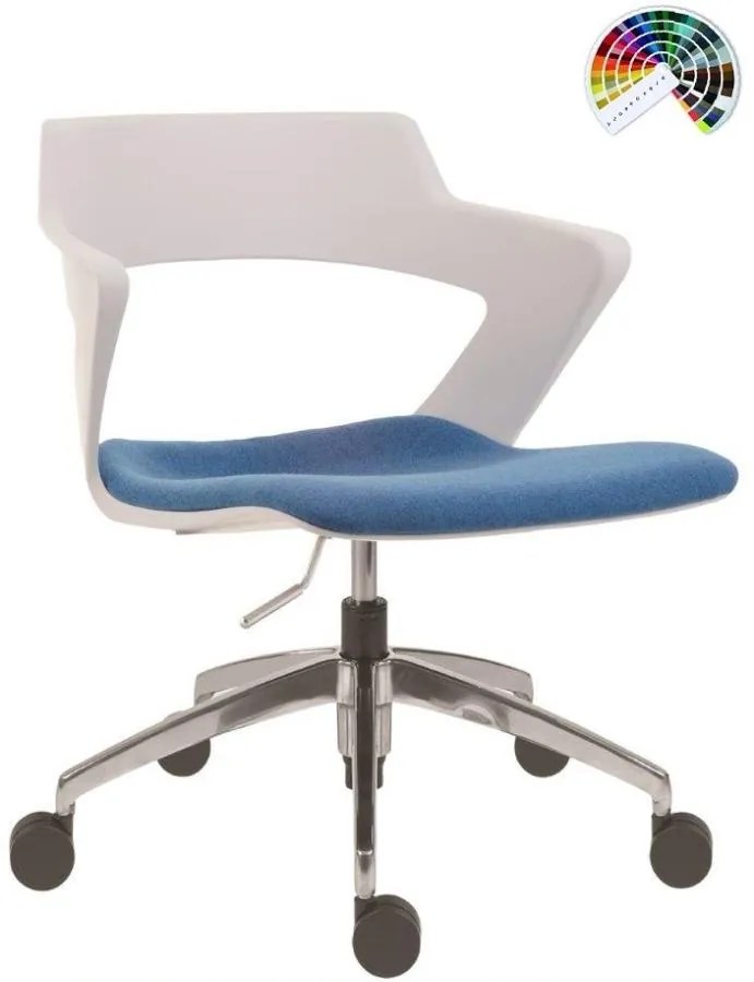 ANTARES Otočné konferenčné kreslo 2160 TC AOKI ALU čalúnenie RELIFE MELANGE