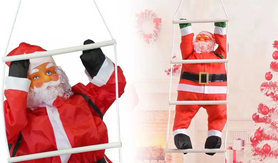 Mikuláš lezúci po rebríku, 120 cm