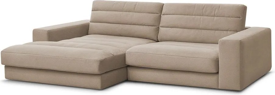 Taupe zamatová rohová pohovka (ľavý roh/s leňoškou) Sierra – Bobochic Paris