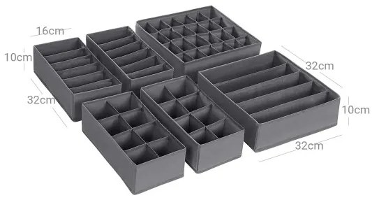 Set organizérov na bielizeň RUS08GY (8 ks)