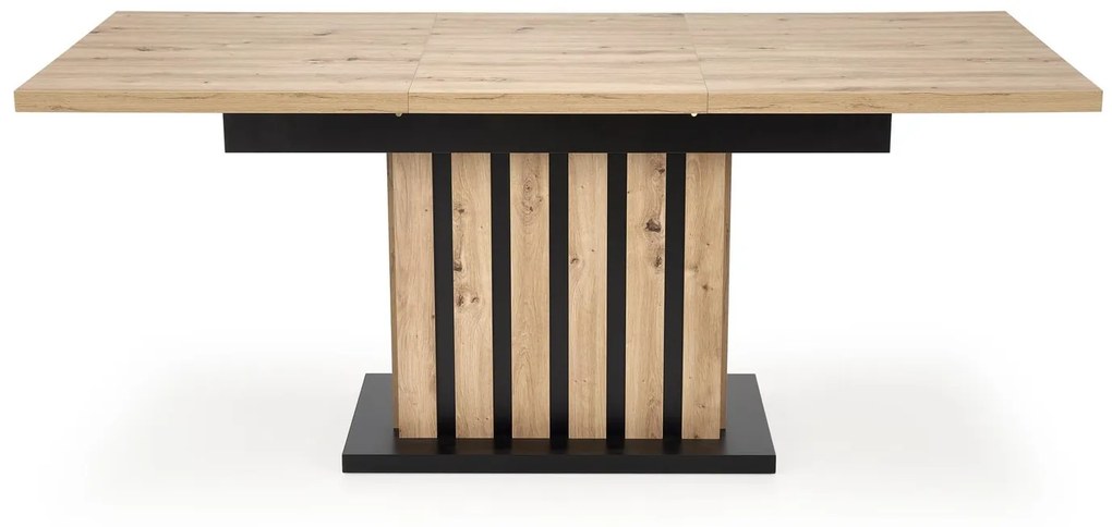 Jedálenský rozkladací stôl Lamello 160/210 cm dub artisan/čierny