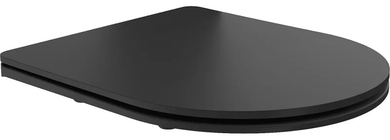 Mexen Mexen, slim WC sedadlo s pomalým zatváraním, duroplast, čierna matná, 39224085