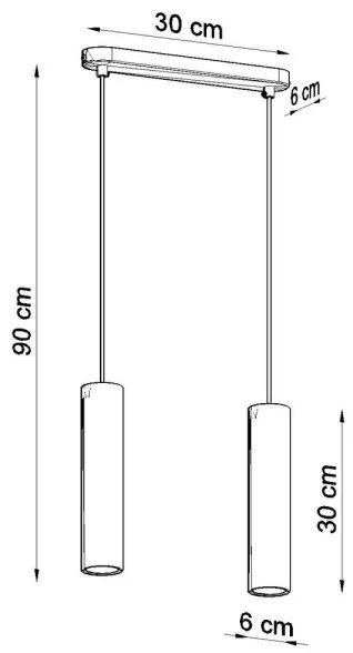 Sollux SL.0637 - Luster na lanku LINO 2xGU10/40W/230V