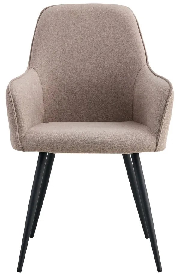 Sivé čalúnené jedálenské kreslá v súprave s podrúčkami 2 ks Harbo – House Nordic