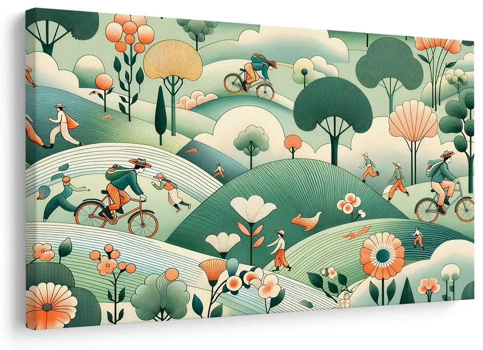 Obraz výlet krajinou na bicykli