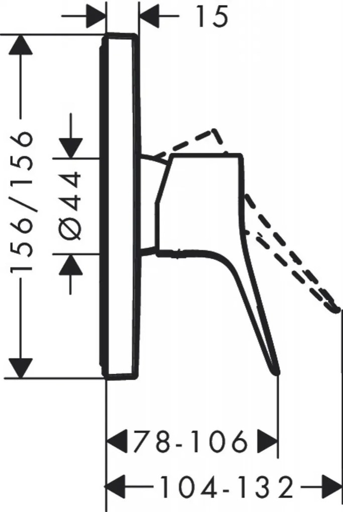 Hansgrohe Vivenis, sprchová batéria pod omietku, chrómová, 75615000