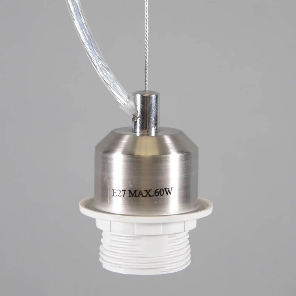 Moderné závesné svietidlo oceľ s tienidlom 45 cm taupe - Cappo 1