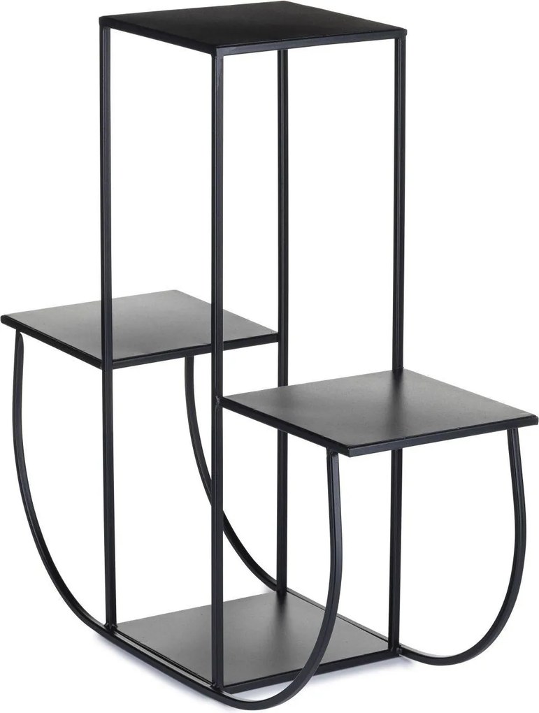 STOJAN NA KVETINÁČ ARKA 70X24X72 CM ČIERNA