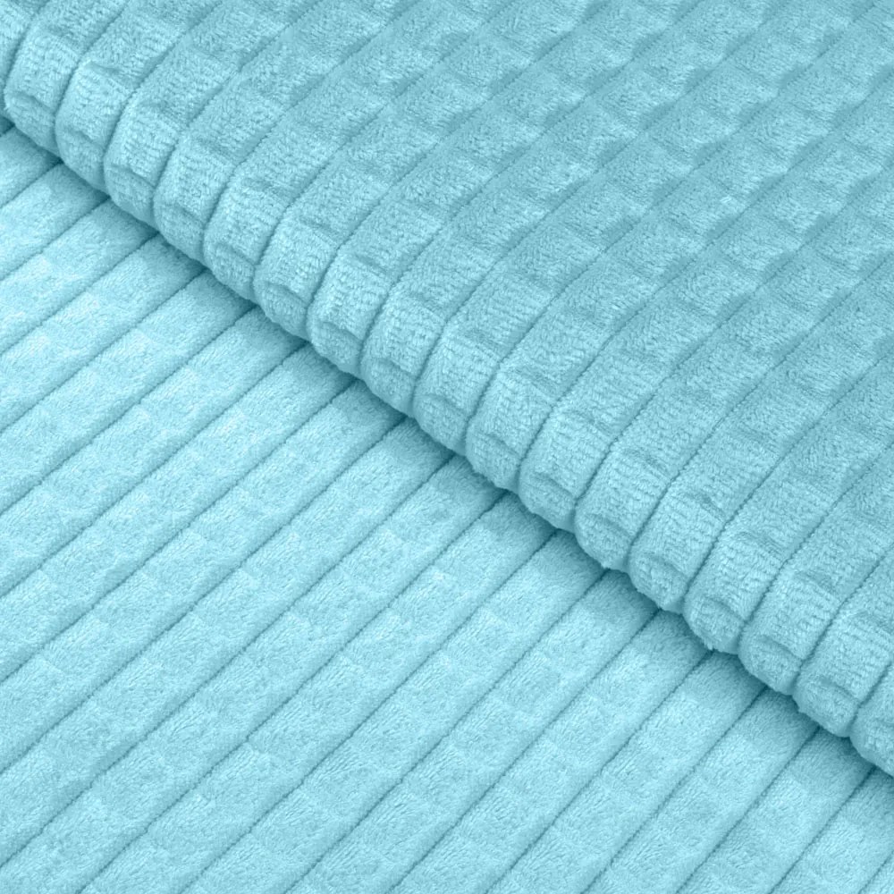 Biante Detské posteľné obliečky do postieľky Minky kocky MKK-006 Svetlo modré Do postieľky 90x140 a 40x60 cm