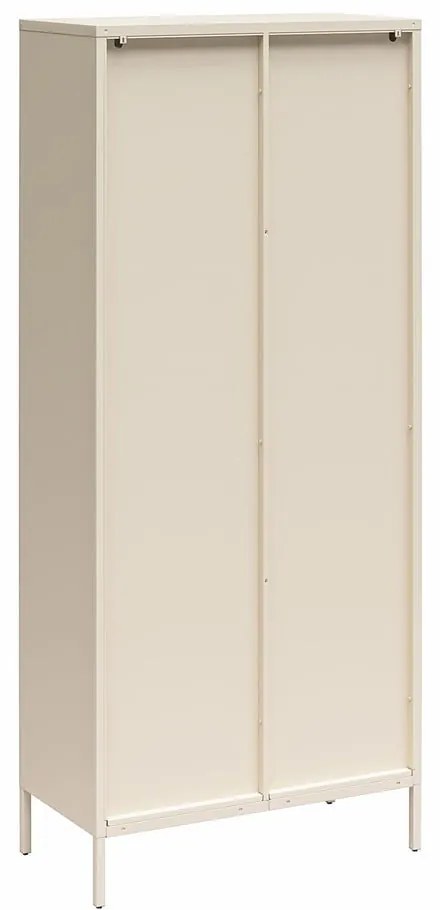 Krémovobiela kovová vitrína 80x186x40 cm Luna – Støraa