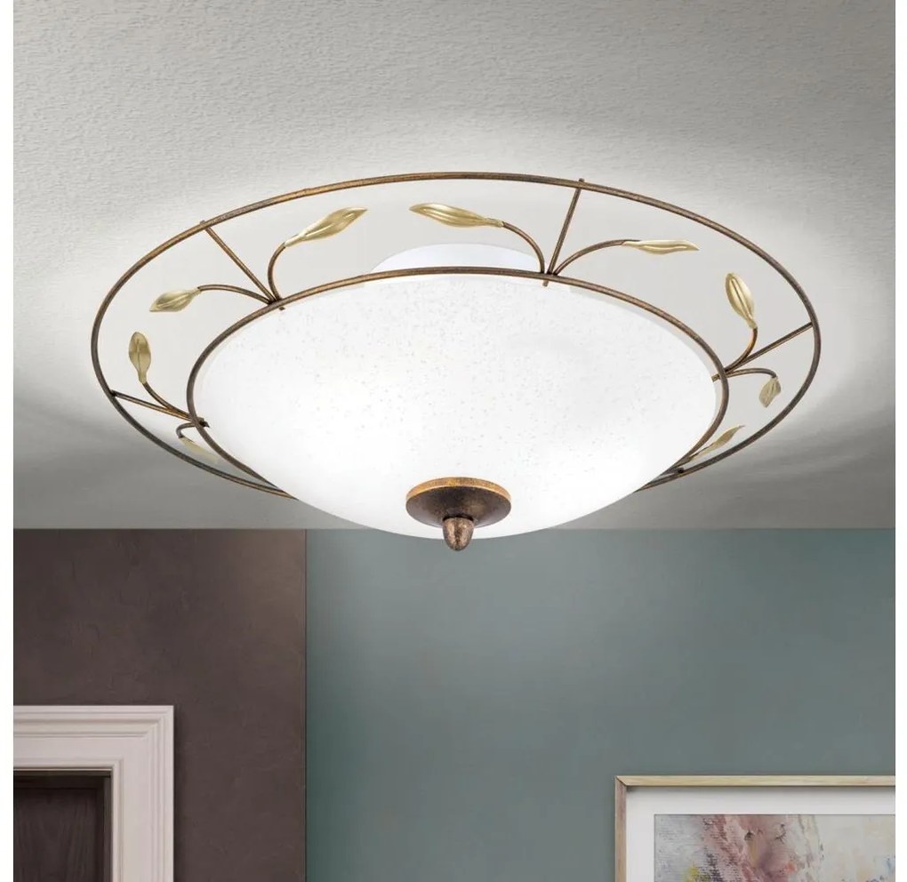 Orion DL 7-338/2 - Stropné svietidlo LUCA 2xE14/40W/230V pr. 40 cm bronz/patina