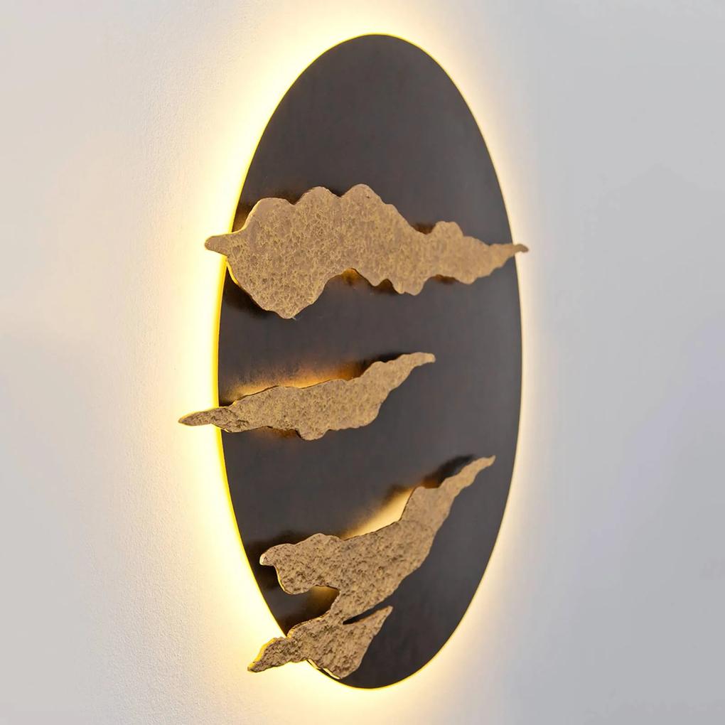 Firmamento – čierno-zlaté nástenné LED svietidlo