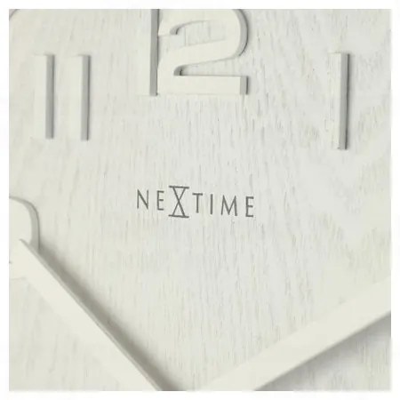 Designové nástěnné hodiny 3096wi Nextime Wood Wood Medium 35cm