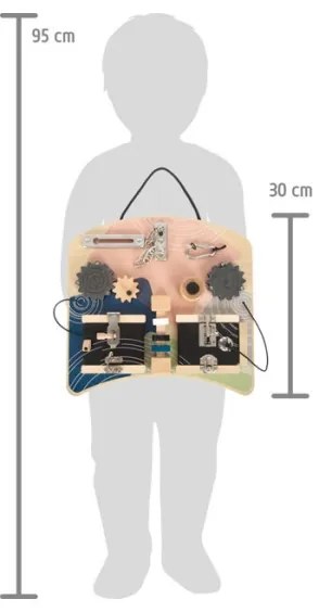 Small Foot - Motorická doska so zámkami a otáčavými prvkami