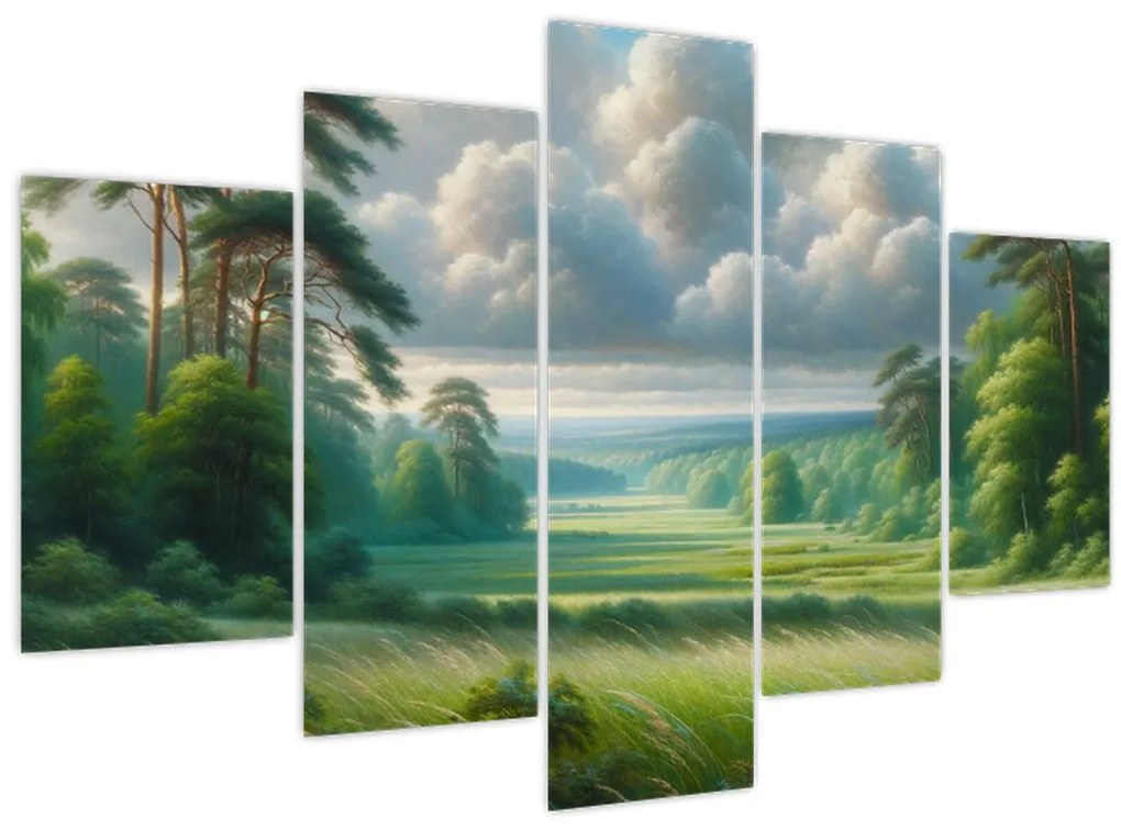 Obraz - Zelená krajina (150x105 cm)