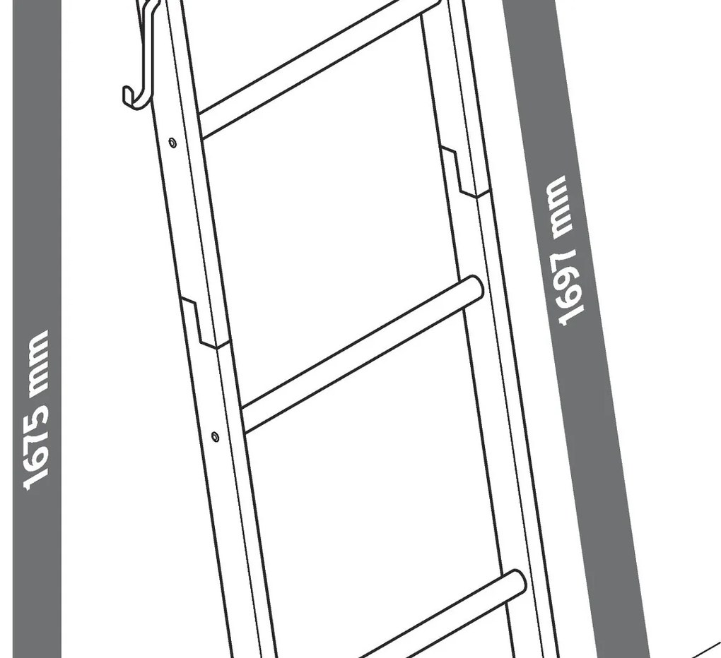 Rebrík na oblečenie z dubového dreva