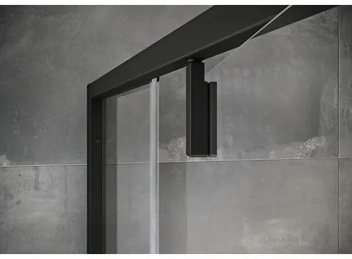 Sprchový kút s rohovým vstupom RAVAK Nexty 100 cm farba rámu čierna dekor skla číre sklo 3