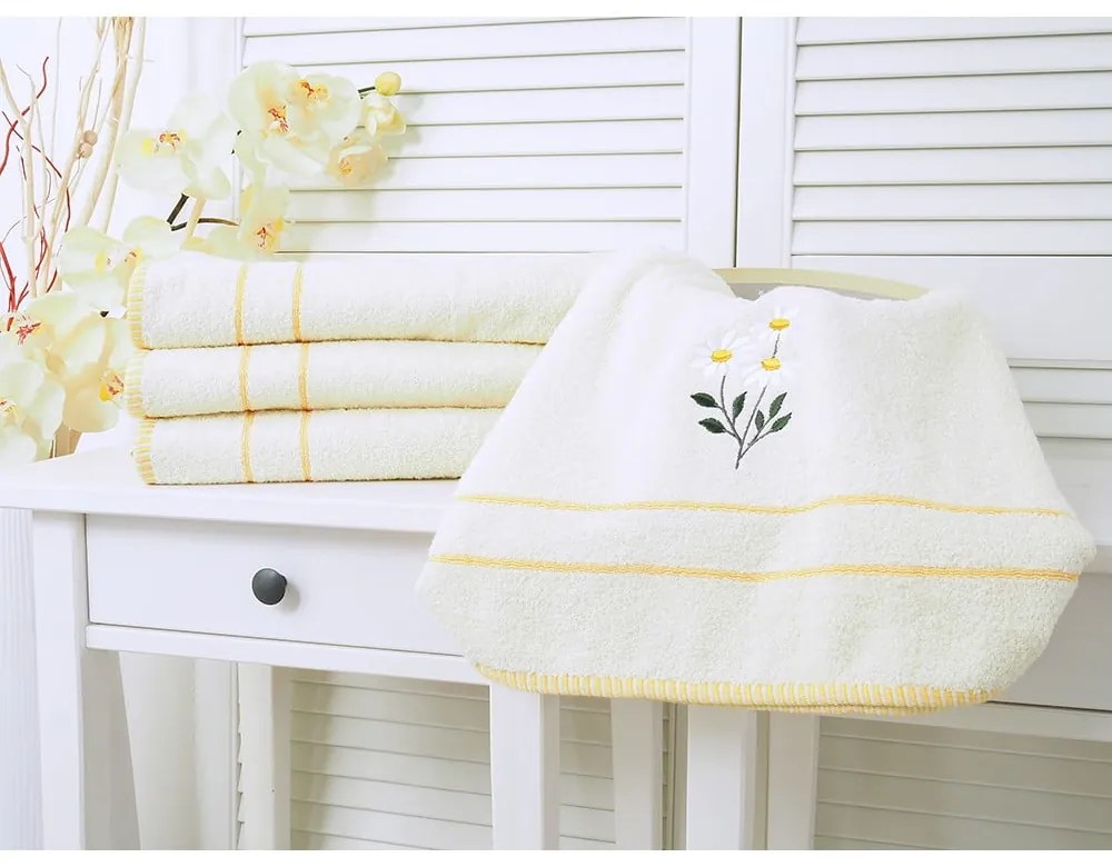 Žlto-krémový uterák 50x90 cm – B.E.S.