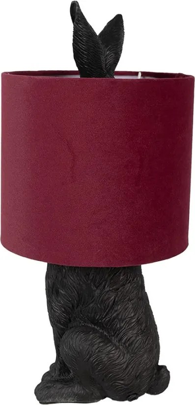 Black & Red RABBIT veľkonočná lampa