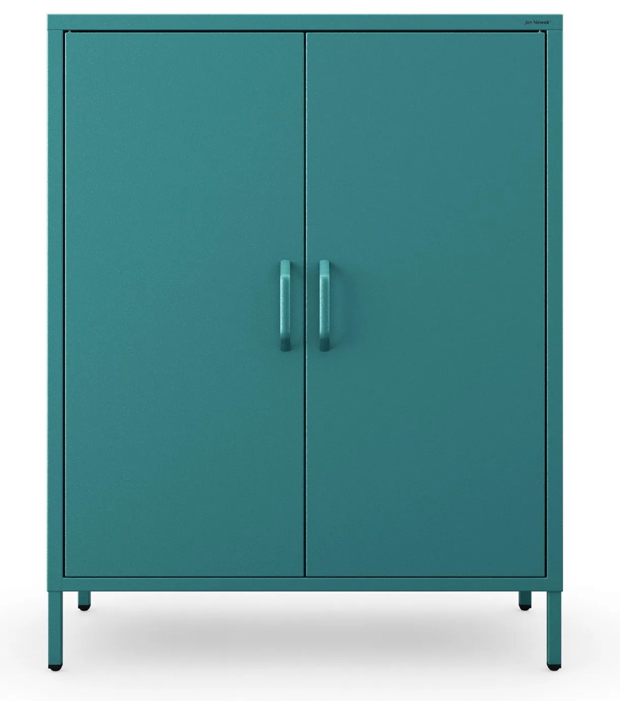 Skrinka do obývačky s policami VITO, 800 x 1015 x 400 mm, Modern: morská farba