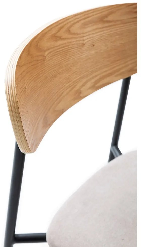 Čierne/taupe jedálenské stoličky v súprave 2 ks Adriana – Marckeric