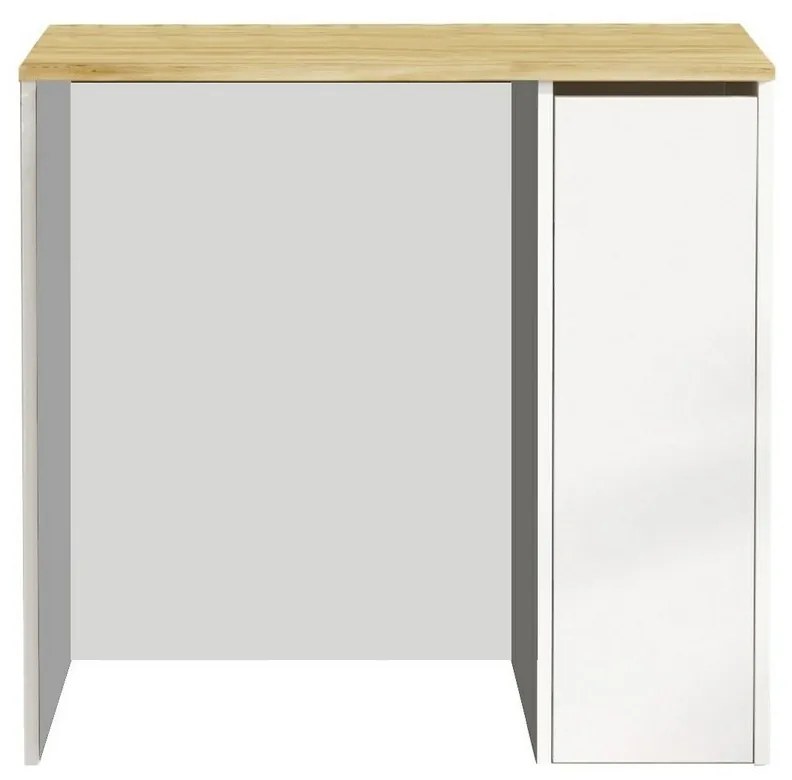Skrinka na práčku Saly White and Walnut