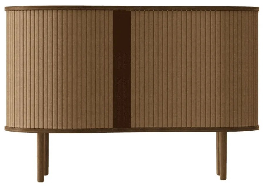 Hnedo-svetlohnedá komoda v dekore duba s posuvnými dverami 100x67x50 cm Audacious – UMAGE