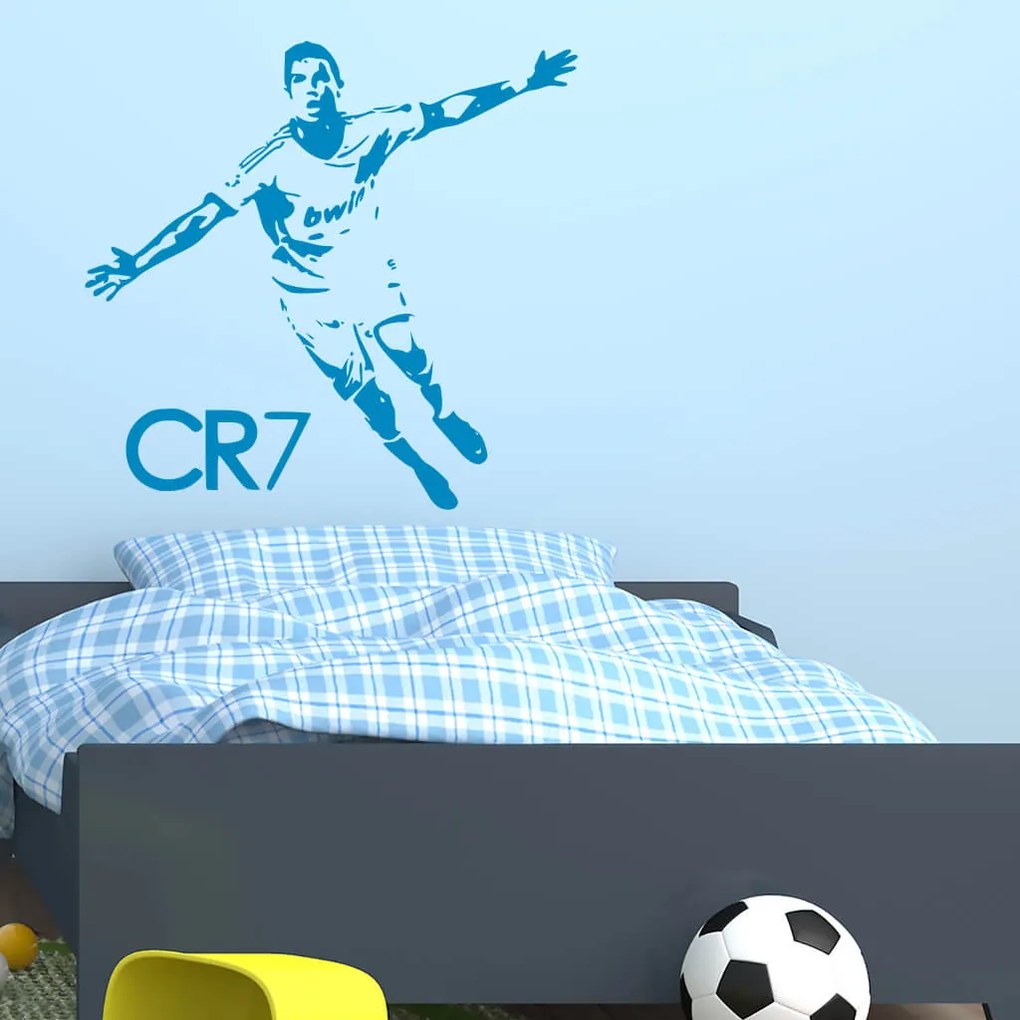 Veselá Stena Samolepka na stenu na stenu Cristiano Ronaldo Farba: černá