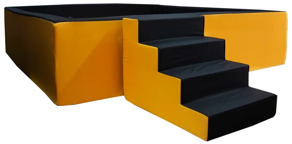 Golden Kids Suchý bazén Golden kids so schodíkmi 250x60cm - Sivý