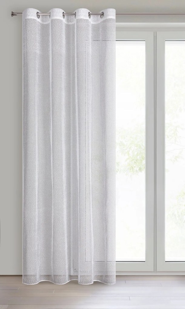 ZÁCLONA NA KRÚŽKOCH MAJA 140X260 CM BIELA