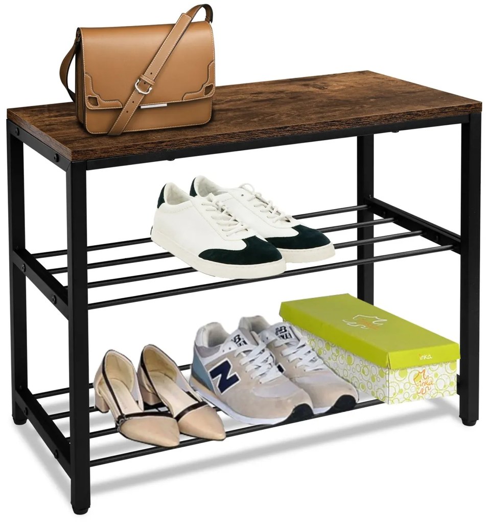 Botník STELLA 2 police rustikálna hnedá