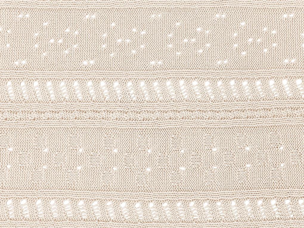 Bavlnená prikrývka 150 x 200 cm svetlobéžová DAULET Beliani