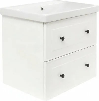 Kúpeľňová skrinka s umývadlom Naturel Forli 80x53x46 cm biela lesk FORLI80BIU5