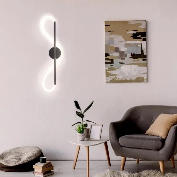 LED Nástenné svietidlo EMMA LED/19W/230V čierna