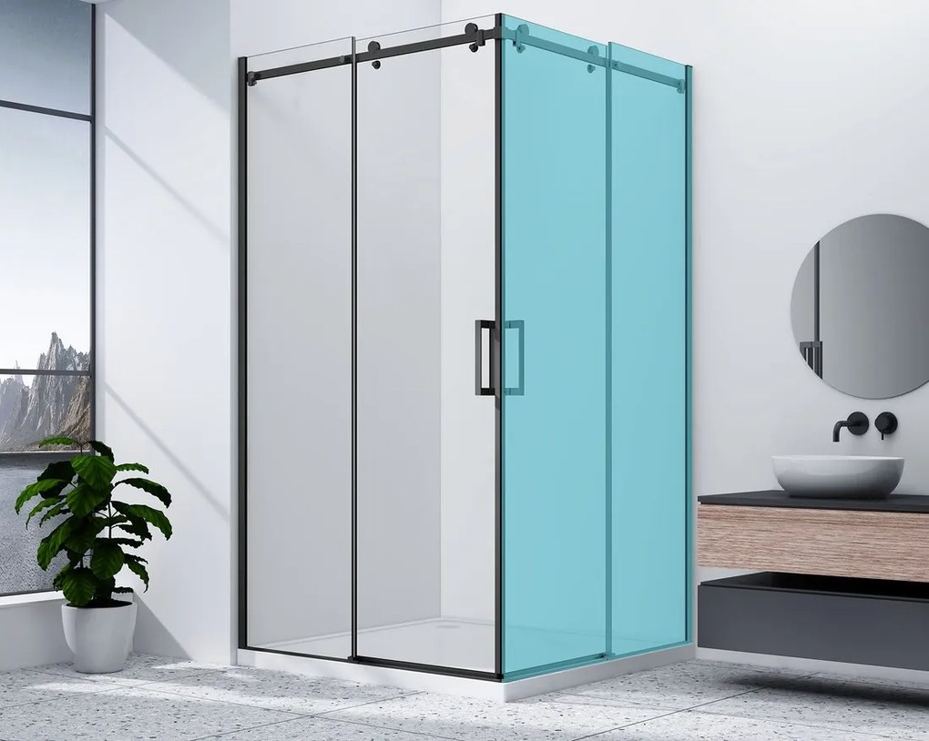 Gelco Gelco, DRAGON BLACK sprchové dvere rohový vchod 800 mm, číre sklo, GD4280B