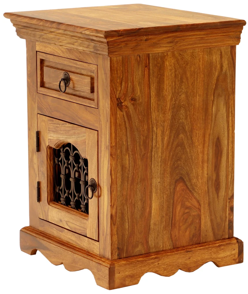 furniture-nabytek.cz - Nočný stolík z masívu z dreva palisander 45x60x40